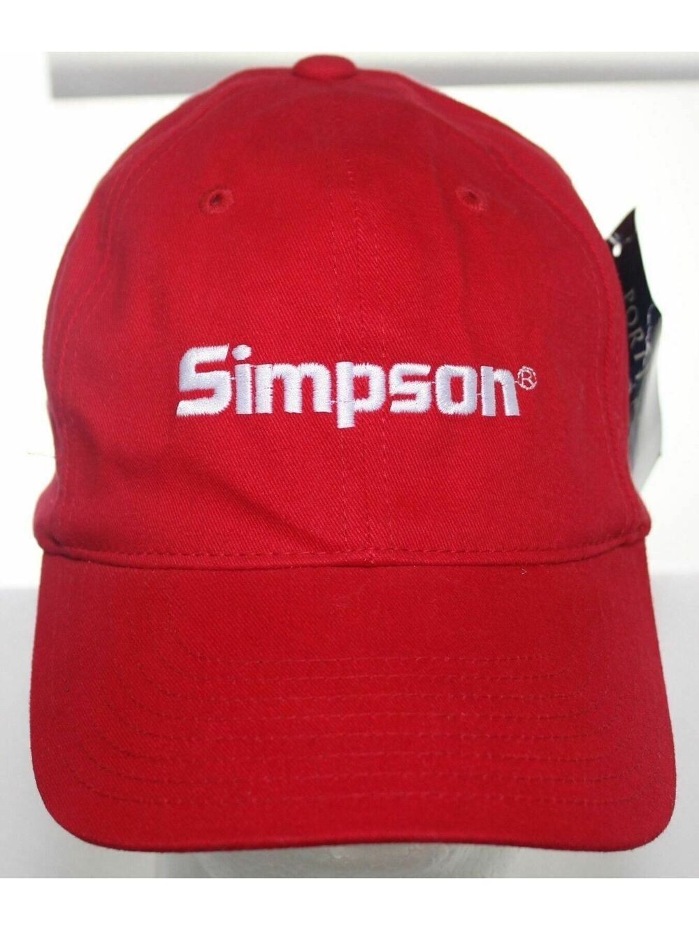 NWT Simpson Door Company Red Hat - Port Authority Adult Fitted Cap Size S/M